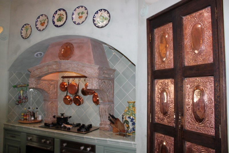 Handmade Tile Kitchen Counter and Back Splash